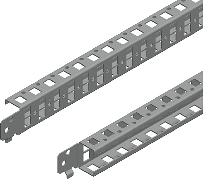 Schneider Electric Quick fixing cross rails, PanelSeT SFN, PanelSeT SF, PanelSeT SM, H40 W500MM, 1 row, set of 2 NSYSQCR4050