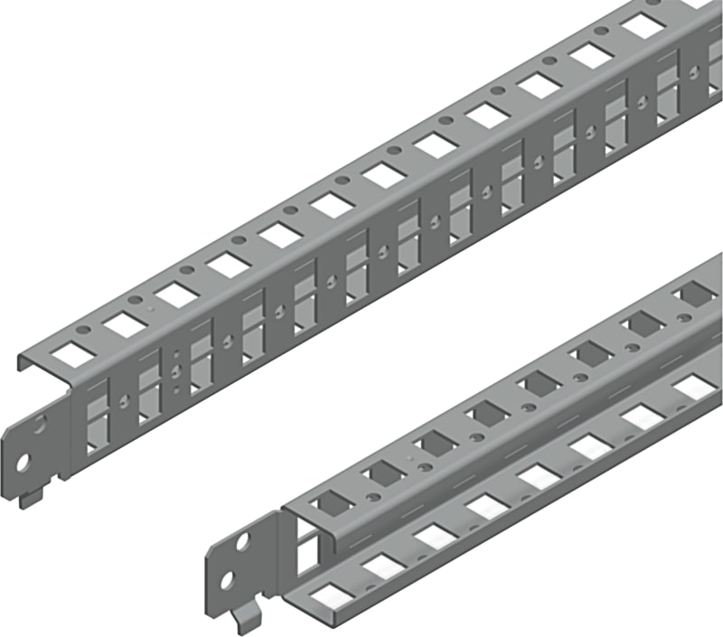 Schneider Electric Quick fixing cross rails, PanelSeT SFN, PanelSeT SF, PanelSeT SM, H40 W600MM, 1 row, set of 2 NSYSQCR4060