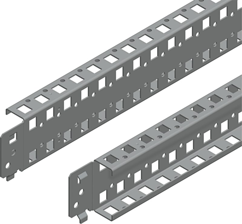 Schneider Electric Quick fixing cross rails, PanelSeT SFN, PanelSeT SF, PanelSeT SM, H65 W800MM, 2 rows, set of 2 NSYSQCR6580