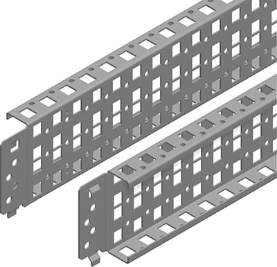 Schneider Electric Quick fixing cross rails, PanelSeT SFN, PanelSeT SF, PanelSeT SM, H90 W1200MM, 3 rows, set of 2 NSYSQCR90120