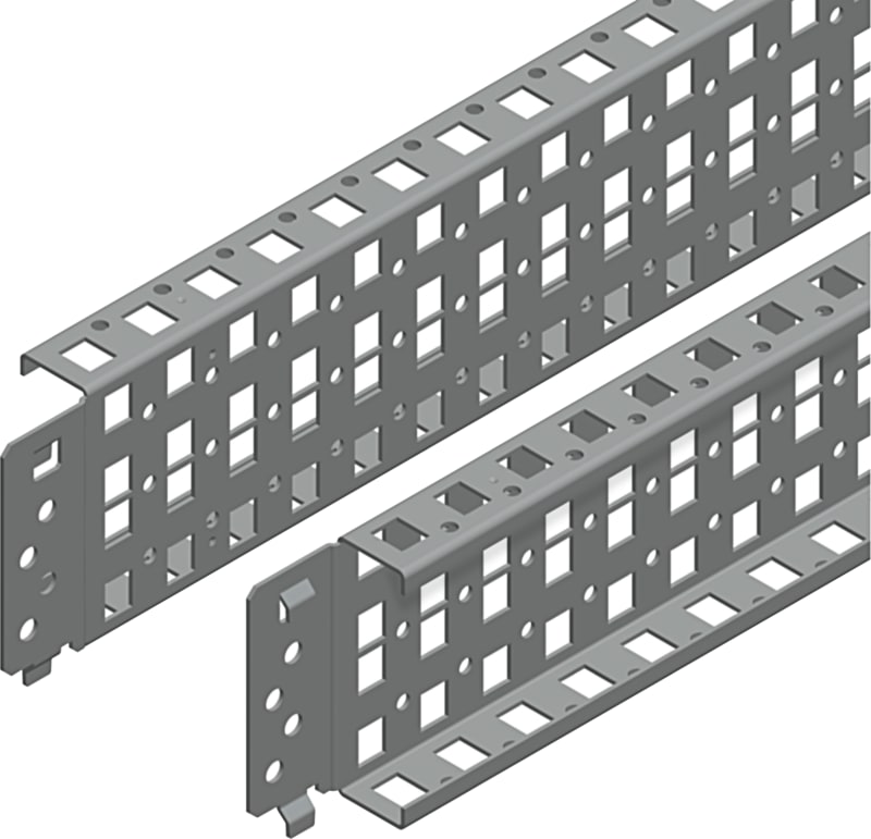 Schneider Electric Quick fixing cross rails, PanelSeT SFN, PanelSeT SF, PanelSeT SM, H90 W400MM, 3 rows, set of 2 NSYSQCR9040