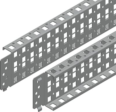 Schneider Electric Quick fixing cross rails, PanelSeT SFN, PanelSeT SF, PanelSeT SM, H90 W500MM, 3 rows, set of 2 NSYSQCR9050