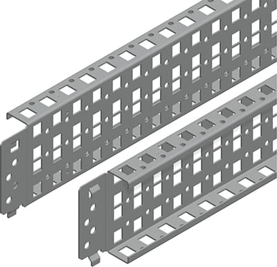 Schneider Electric Quick fixing cross rails, PanelSeT SFN, PanelSeT SF, PanelSeT SM, H90 W600MM, 3 rows, set of 2 NSYSQCR9060