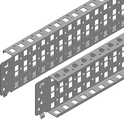 Schneider Electric Quick fixing cross rails, PanelSeT SFN, PanelSeT SF, PanelSeT SM, H90 W800MM, 3 rows, set of 2 NSYSQCR9080