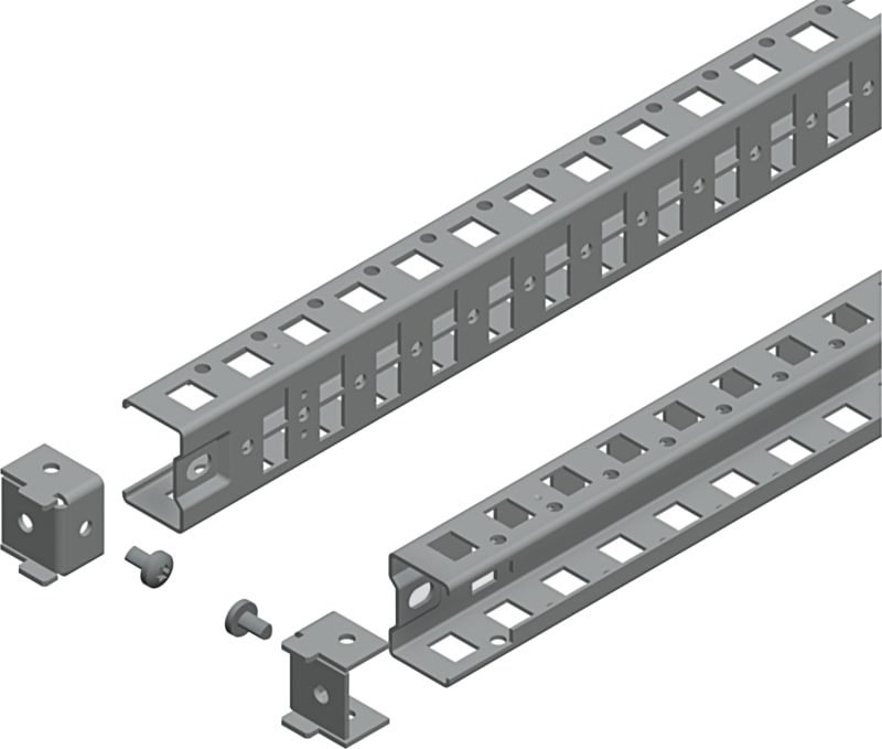 Schneider Electric Universal cross rails, PanelSeT SFN, PanelSeT SF, PanelSeT SM, H40 W600MM, 1 row, set of 2 NSYSUCR4060