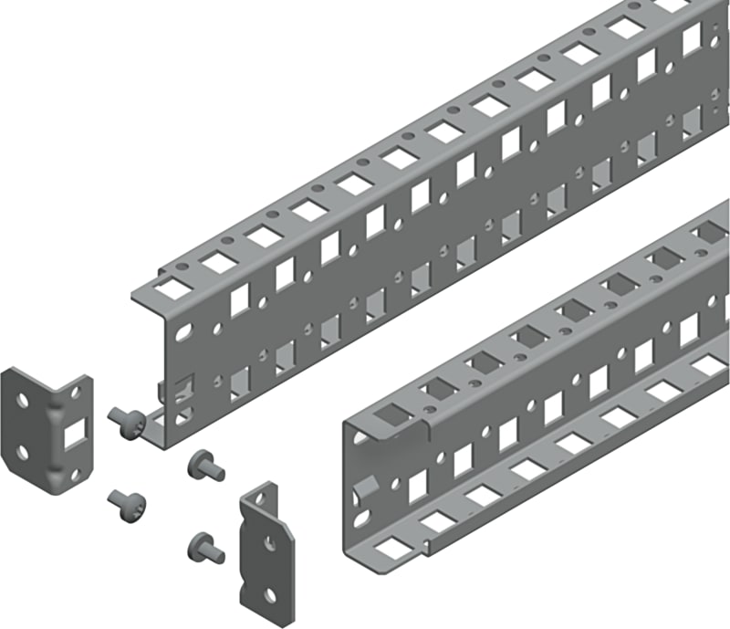 Schneider Electric Universal cross rails, PanelSeT SFN, PanelSeT SF, PanelSeT SM, H65 W500MM, 2 rows, set of 2 NSYSUCR6550