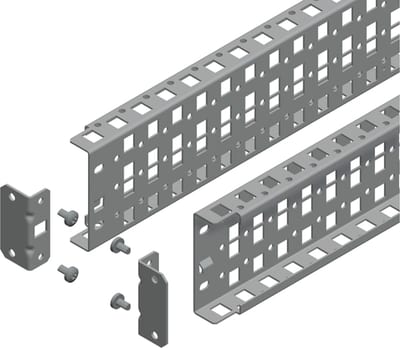 Schneider Electric Universal cross rails, PanelSeT SFN, PanelSeT SF, PanelSeT SM, H90 W400MM, 3 rows, set of 2 NSYSUCR9040