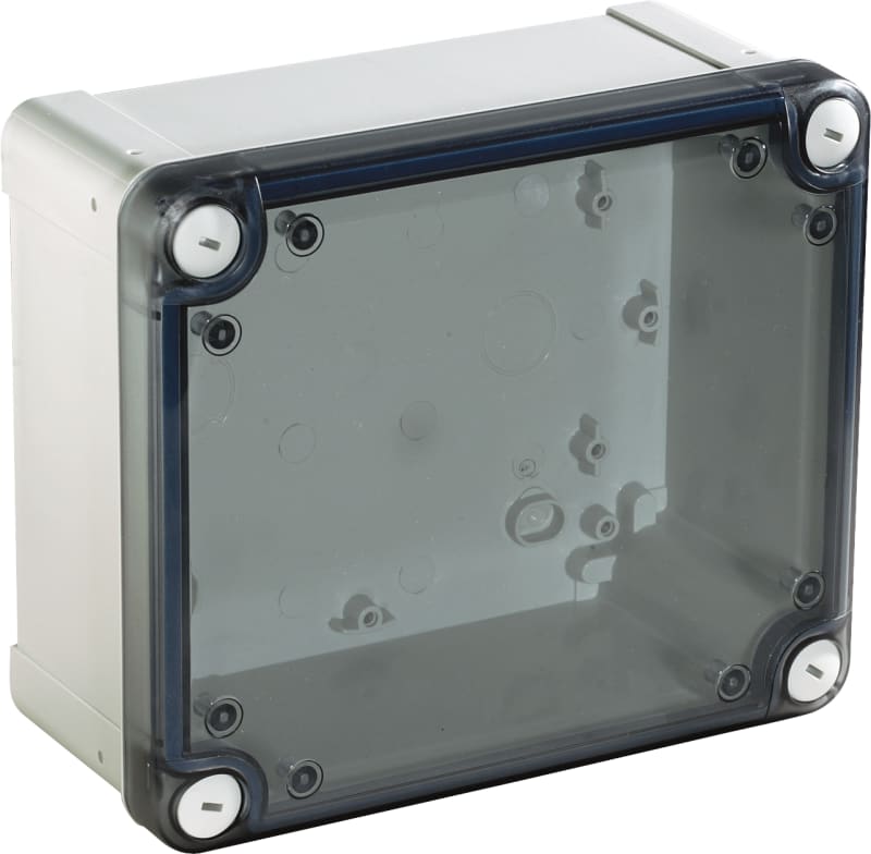 Schneider Electric PC box IP66 IK08 RAL7035 INT.H225W175D100 EXT.H241W191D128 Transparent cover H20 NSYTBP241910T