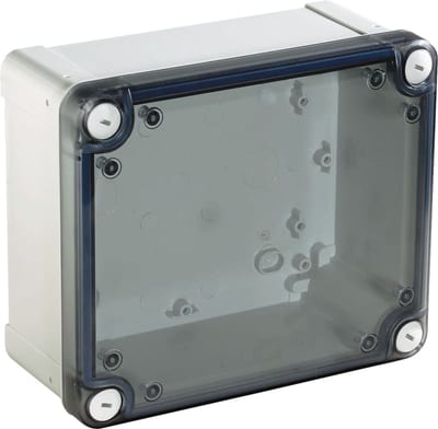 Schneider Electric PC box IP66 IK08 RAL7035 INT.H225W175D100 EXT.H241W191D128 Transparent cover H20 NSYTBP241910T