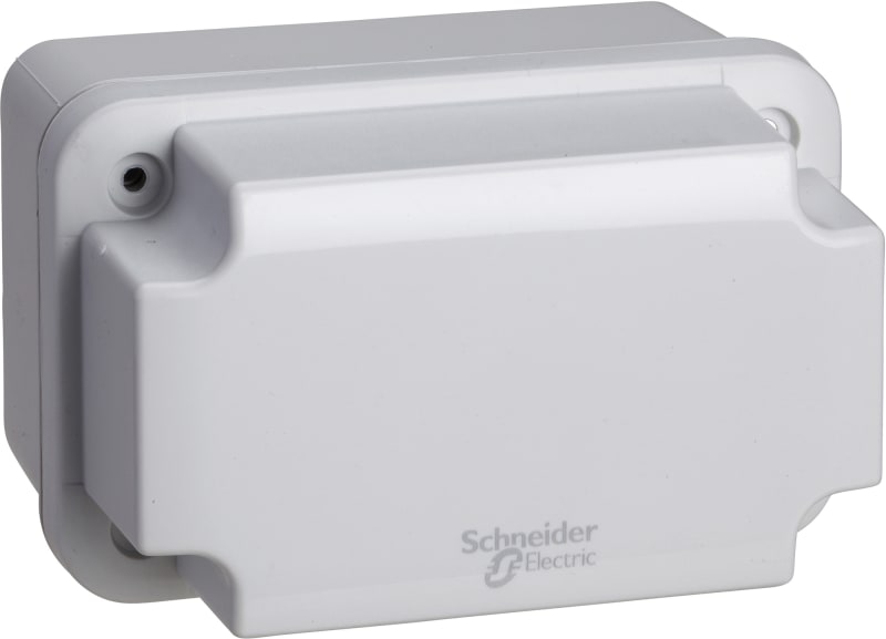 Schneider Electric ABS box IP66 IK07 RAL7035 INT.H105W105D125 EXT.H116W116D133 Opaque cover H80 NSYTBS111113H