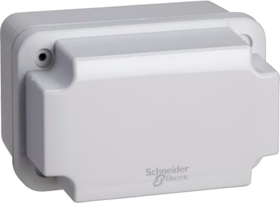 Schneider Electric ABS box IP66 IK07 RAL7035 INT.H105W105D125 EXT.H116W116D133 Opaque cover H80 NSYTBS111113H