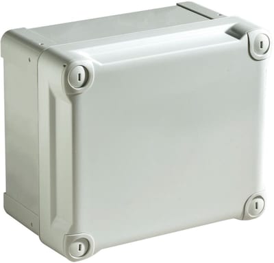 Schneider Electric ABS box IP66 IK07 RAL7035 INT.H175W105D100 EXT.H192W121D105 Opaque cover H40 NSYTBS191210H