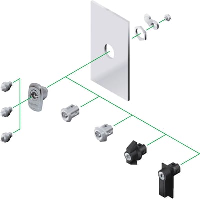 Lock insert, triangle 8mm