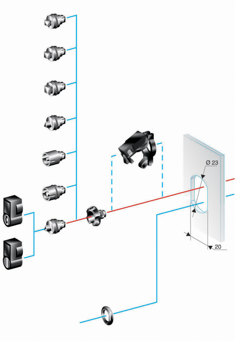 Schneider Electric PanelSeT Double-Bit Lock Insert (NSYTDB5PLA)