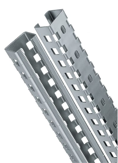 Schneider Electric Vertical uprights height 750MM. zinc-coated steel. Supply: 2 standard uprights. NSYTVR7