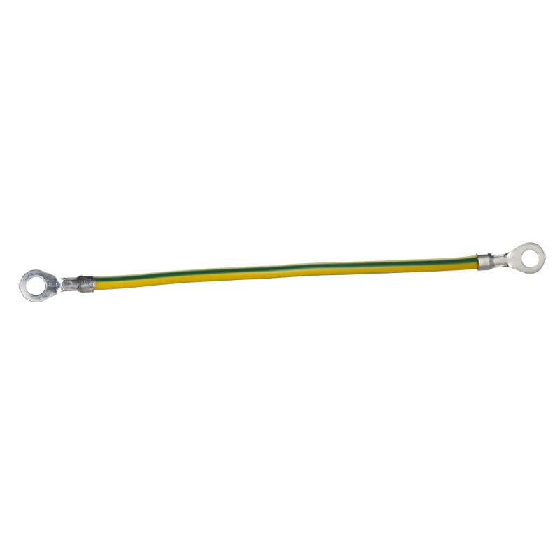 Schneider Electric Earth leads section 6mm², length 130mm, eyelet hole 6,4MM. Packaging unit: 10. NSYEL136D6
