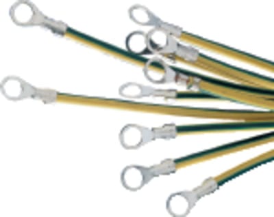 Schneider Electric Earth leads section 10mm², length 250mm, eyelet hole 6,4MM. Packaging unit: 10. NSYEL2510D6