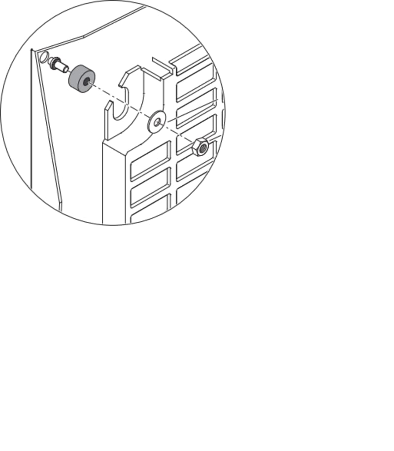 Schneider Electric Set of 6 spacers to install a Telquick chassis in a WM enclosure with 6 studs NSYEMR