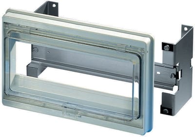 Schneider Electric Modular front panel with IP 55 sealed window. Opening 46 X180MM (10 modules). NSYMW10MK