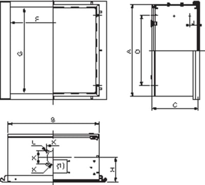 Schneider Electric HMI encl. PanelSet S3CM. H600XW600XD200 IP54, IK10, RAL7035. Rear door. NSYS3CM606020