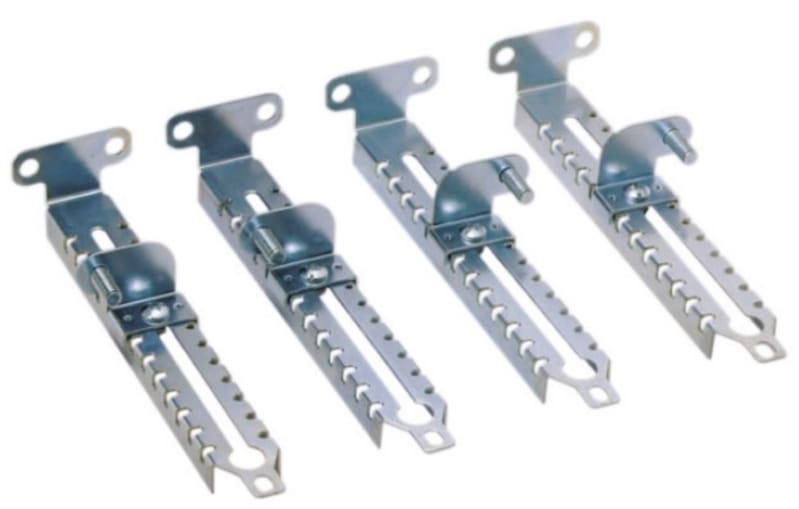 Schneider Electric Set of 4 step slides made of treated steel, D250MM NSYSDCR250