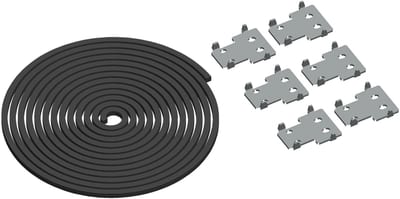 Schneider Electric Standard coupling kit with OLN or PanelSet 6000, PanelSet SF, set of 6 flat connectors, gasket and fixing elements NSYSFBKSH