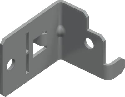 Bracket for rail in plinth