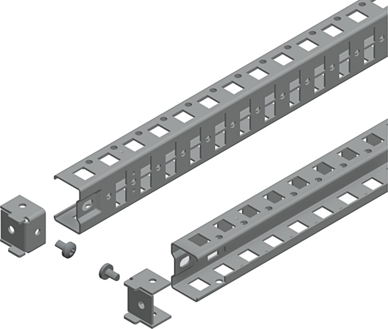 Schneider Electric Universal cross rails, PanelSeT SFN, PanelSeT SF, PanelSeT SM, H40 W900MM, 1 row, set of 2 NSYSUCR4090