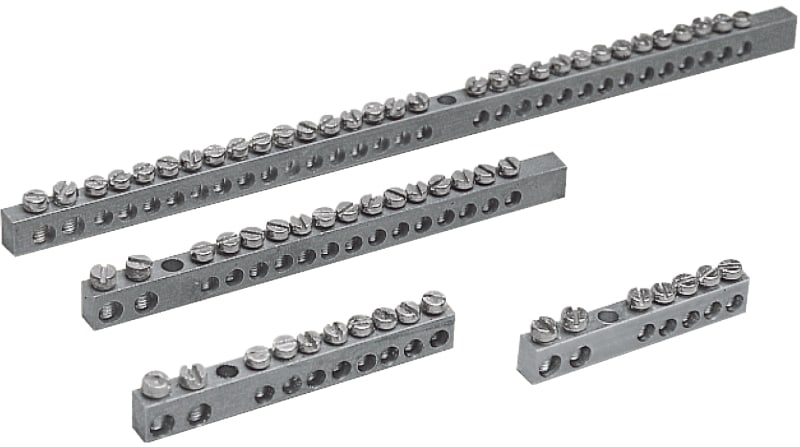 Schneider Electric Earthing strips 2X16 + 5X6MM² . Composition : 10 units NSYRBL21656M
