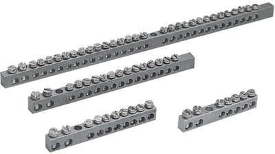 Schneider Electric Earthing strips 2X16 + 5X6MM² . Composition : 10 units NSYRBL21656M