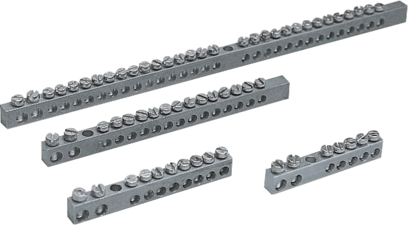 Schneider Electric Earthing strips 2X16 + 8X6MM² . Composition : 10 units NSYRBL21686M