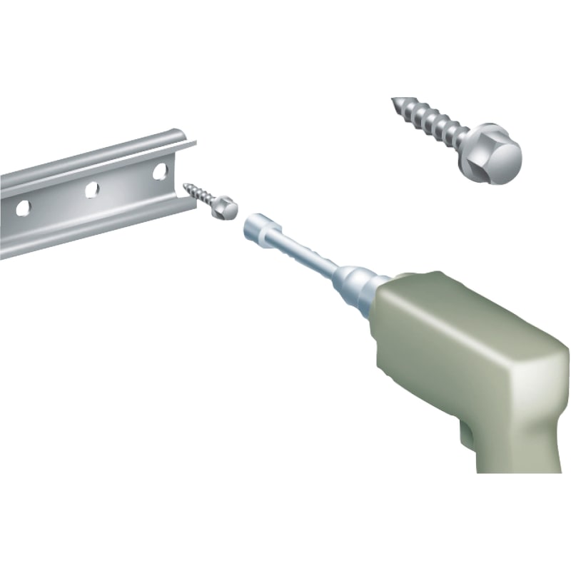 Schneider Electric Self-tapping screw 4.8X13MM + captive washer. Supply: 100 units NSYS13M5HS