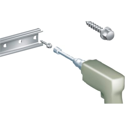Schneider Electric Self-tapping screw 4.8X13MM + captive washer. Supply: 100 units NSYS13M5HS
