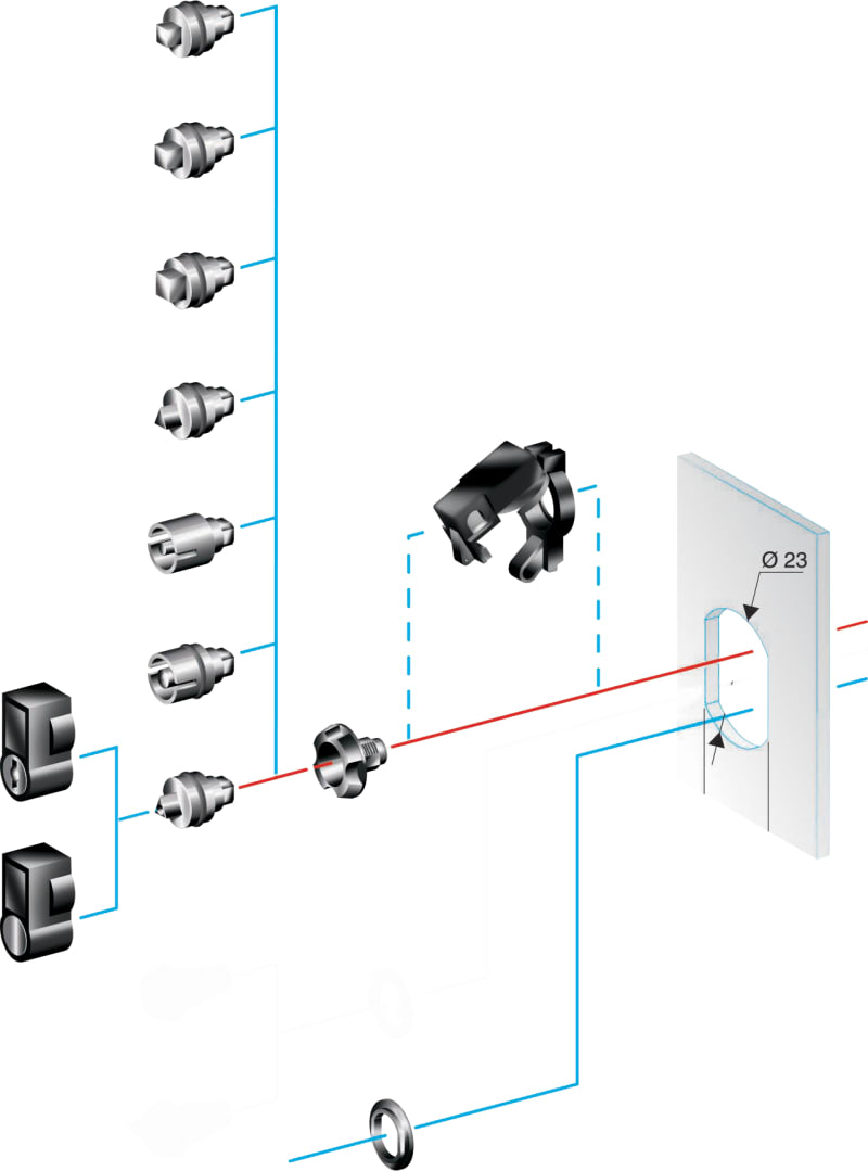 Square insert 7mm WM cabinet (NSYTC7CRN)
