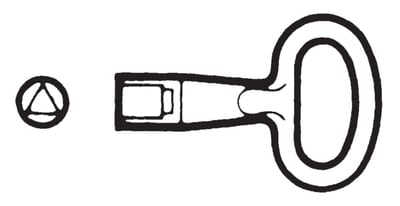 Schneider Electric NSYLT8 8 mm Triangular Key for Enclosure Locks