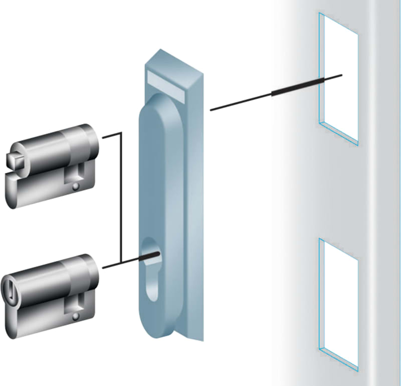 Schneider Electric Retractable handle lock with 8 triangular insert NSYTET8PL