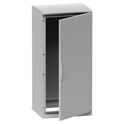 Schneider Electric Floor standing encl.polyester vers.PLAZT w/open plinth+canopy 1250X750X420 IP44 NSYPLAZT1274G