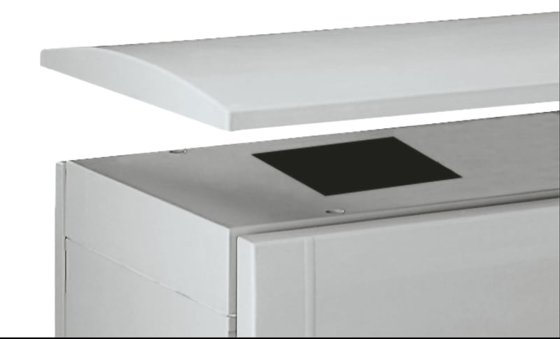 Schneider Electric Floor standing encl.polyester vers.PLAZT w/open plinth+canopy 750X750X320 IP44 NSYPLAZT773G