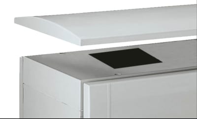 Schneider Electric Floor standing encl.polyester vers.PLAZT w/open plinth+canopy 750X750X320 IP44 NSYPLAZT773G