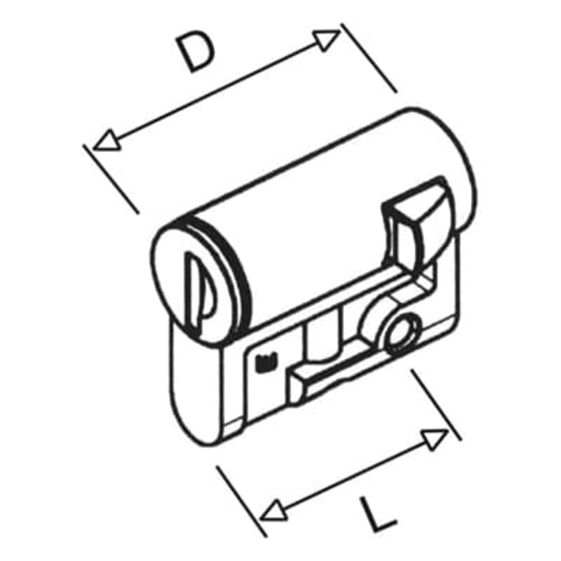 ABB Accessories Handles and profile half cylinder. PSPH2432 Profile half cylinder V2432E 4TBP832030C0100