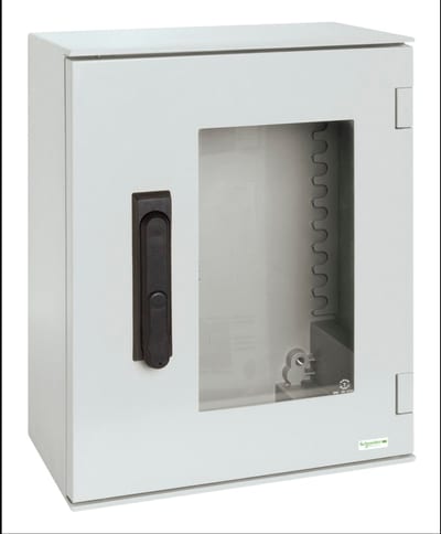 Schneider Electric wall-mounting encl. polyester monobloc IP66 647X436X250MM 3P.LOCK glazed door NSYPLM64TVG