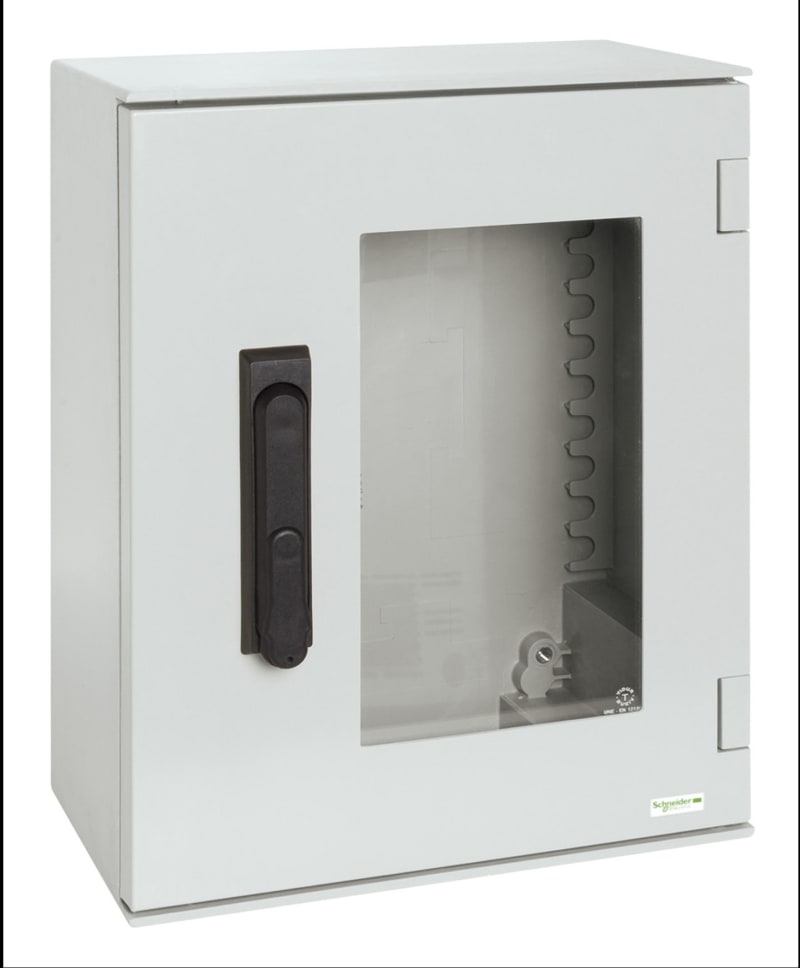 Schneider Electric wall-mounting encl. polyester monobloc IP66 747X536X300MM 3P.LOCK glazed door NSYPLM75TVG