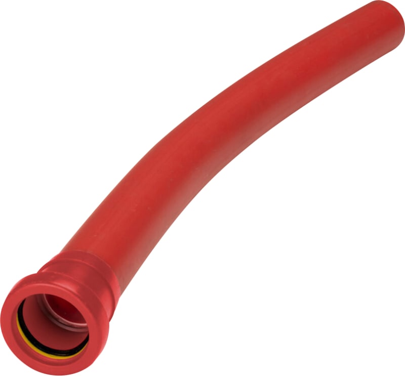 BEND 125mm 15° R=0,6M RED (340912106R)