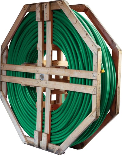 1-L DL FIBRE PIPE 40mm 500M Green