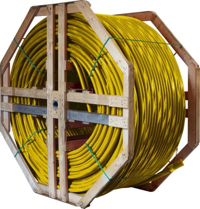 2-L DL FIBRE PIPE 40mm 750M Yellow