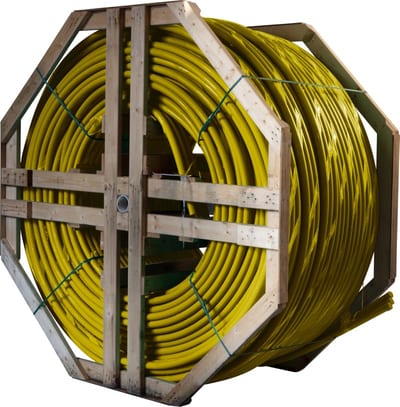 3-L DL FIBRE PIPE 40mm 500M Yellow
