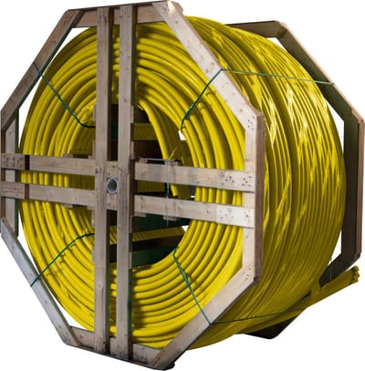4-L DL FIBRE PIPE 40mm 375M Yellow