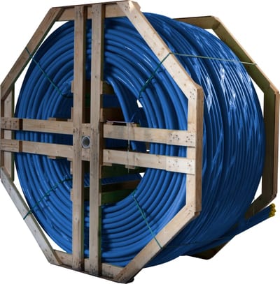 4-L DL FIBRE PIPE 40mm 375M BLUE