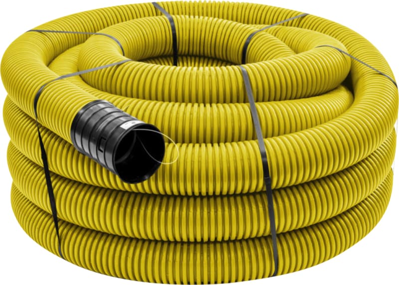 DV Corrugated PIPE with WIRE 110mm 50M PE Yellow (3222110-Kgye)