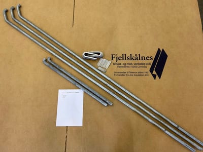 Iron Pole Strut 25 × 2100 mm, Set